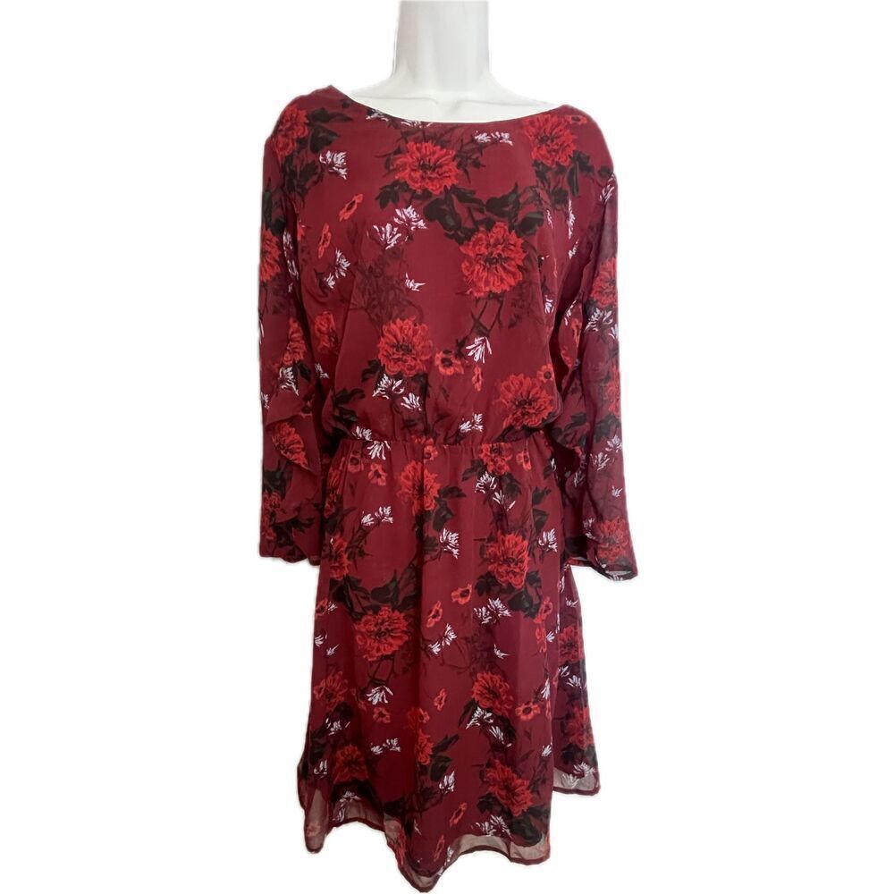 Lucky Brand Floral Long Sleeve Dress Womens Size 1x Retails 89
